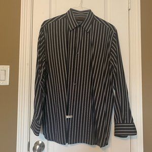 Perry Ellis Long Sleeve Button Down Shirt - Size Large